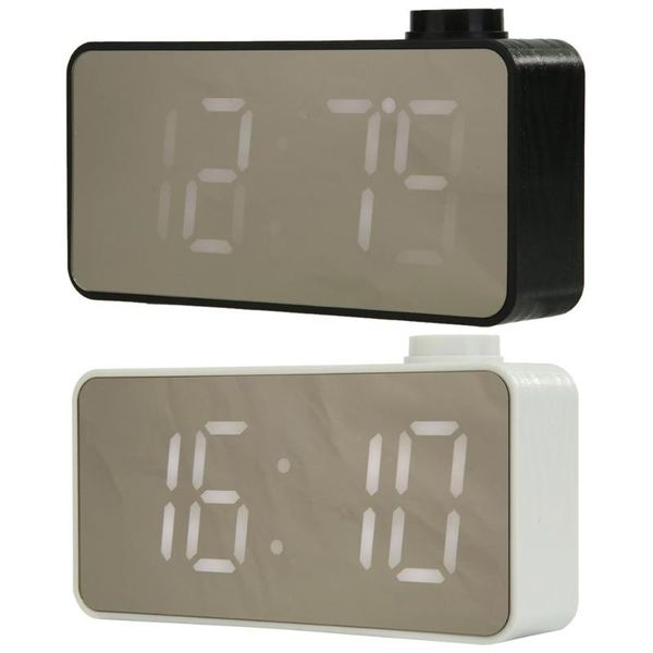 

mini led alarm clock voice control electronic usb deskclock