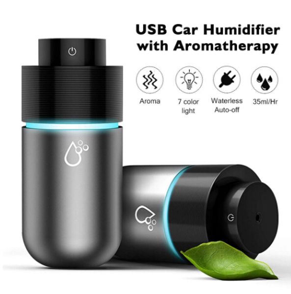 

portable mini ultrasonic usb air humidifier diffuser led lights for home office car aroma diffuser