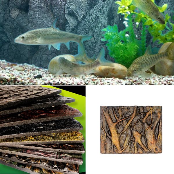 

new arrival 3d foam rock reptile stone aquarium background backdrop fish tank board decor wholesale @p