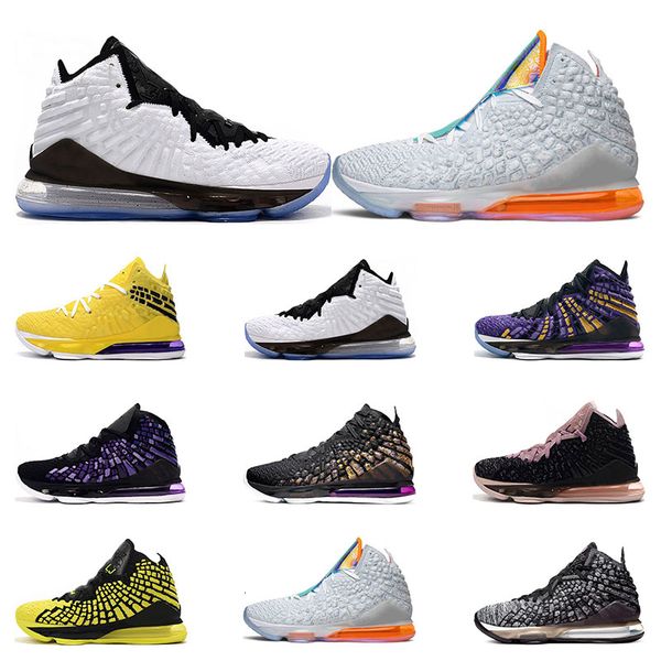 

2020 mens basketball shoes 17s sports sneakers trainers athletic black white future purple yellow mens size 7-12