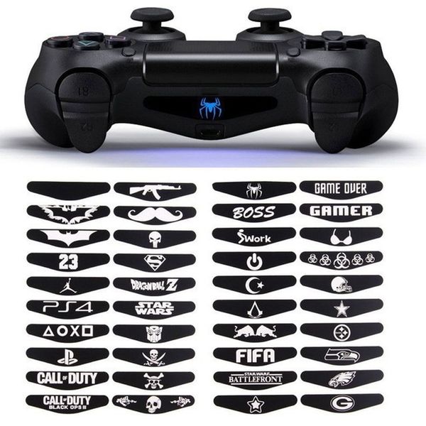 

40pcs/set game light bar vinyl stickers decal skin led lightbar film for sony ps4 playstation 4 dualshock 4 controller game accessories