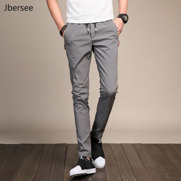 

jbersee men pants casual trousers men fitness workout track pants hip hop streetwear joggers sweatpants quick dry mens, Black