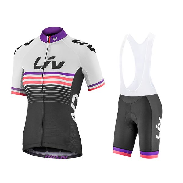 

2020 new style summer liv women cycling jerseys bike clothes quick-dry set clothing ropa ciclismo uniformes maillot sport wear, Black;blue