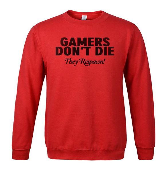 

gamers don't die they respawn 2019 new spring winter fashion men sweatshirts hoodies cool tracksuit loose fit brand clothing, Black