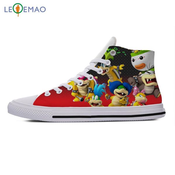 

custom logo image printing sneakers harajuku style classic games super mario boys girl mario bros comfortable canvas outdoor, Black