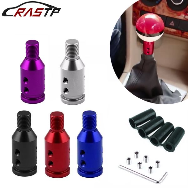 

rastp-jdm racing univeal aluminum shift knob adapter fit for non threaded shifter auto shifte m12x1.25mm/m10x1.5mm -sfn057