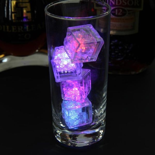 

led luminous ice cubes bar 6 colors auto changing crystal cube water-actived light-up glowing ice cube for romantic party wedding xmas gift