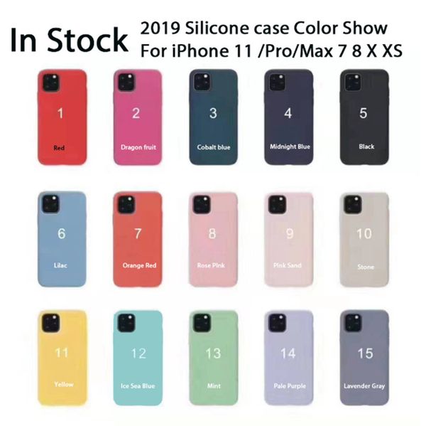 

for iphone 11 pro max official original silicone case for iphone 5 se 6 6s 7 8 plus x xs max xr cover case with logo and packing box