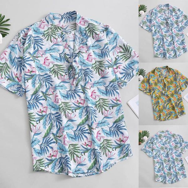 

explosive shirt mens multi color lump chest pocket short sleeve round hem loose shirts blouse are you sure not to buy sale, White;black
