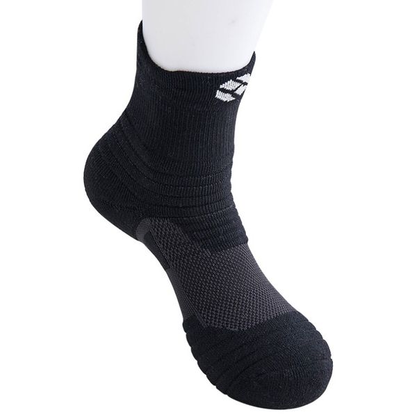 

football socks basketball socks men thickened towel bottom deodorant quick dry running outdoor sports non-slip, Black