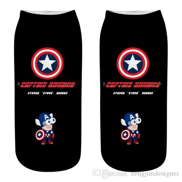 

Mens Summer Designer Sock The Avengers 3D Print Fashion Style Homme Clothing Hero Loose Casual Apparel