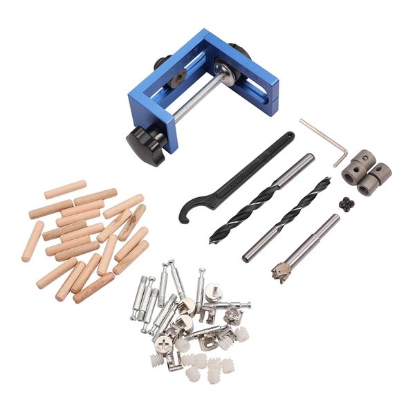 

three-in-one drilling locator tool kit hole puncher hole locator opener woodworking positioner drilling jig tool 25-60