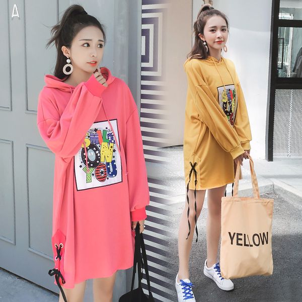 

pregnant women's t-shirt long sleeve mid-length maternity base shirt new style korean-style maternity clothes autumn clothin, Blue