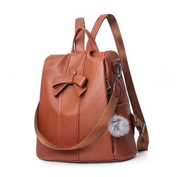 

2020 women pu leather small backpacks female anti-theft backpack new for teenage girls female school shoulder pack