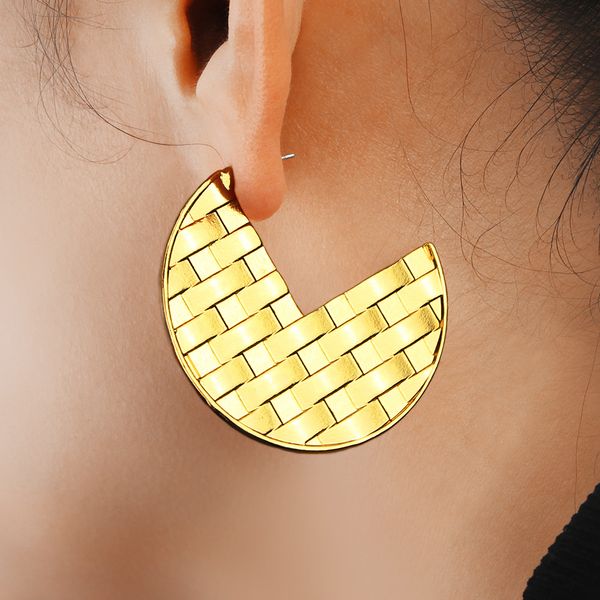 

новый горячий продавать простой дикий моды поп геометрические серьги женщины ювелирные изделия сплава преувеличены серьги женщин серьги опто, Golden;silver