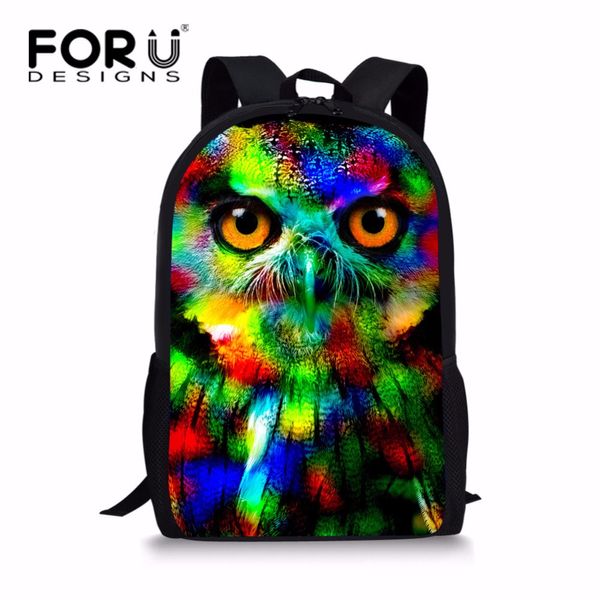

forudesigns camouflage girls owl backpack for school colorful children kids tiger head wolf rucksack printing boy animal bookbag