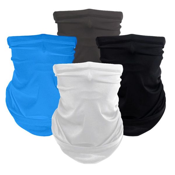 

4шт вс уф защита маска protector дышащий шеи gaiter ветрозащитный спорт шарф для мотоспорт рыбалка пешие прогулки велоспорт, Black
