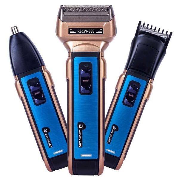 

three in  suit razor multifunction beard knife haircut nose hair electric razor