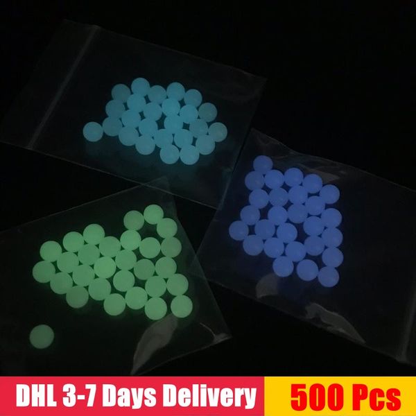 

dhl 6mm 8mm quartz terp dab pearls balls insert luminous glowing blue green clear quartz pearl for quartz banger nails glass bongs