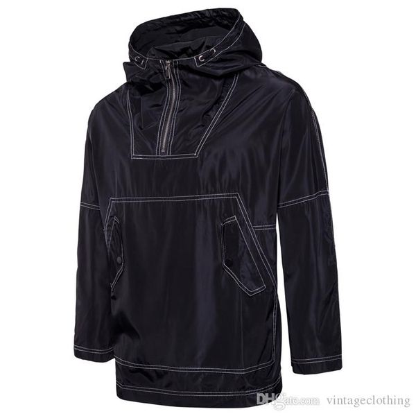 

осень в тонком winderbreaker мода мужская куртка молния письмо печатных куртка с капюшоном верхняя одежда куртка любовник дизайнер пальто, Black;brown