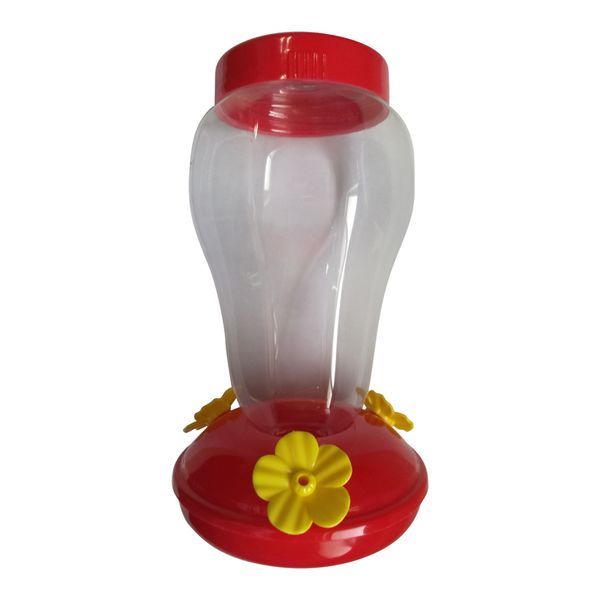 

hanging hummingbird feeder garden outdoor plastic flower iron hook bird feeder plastics bird water feeder bottle