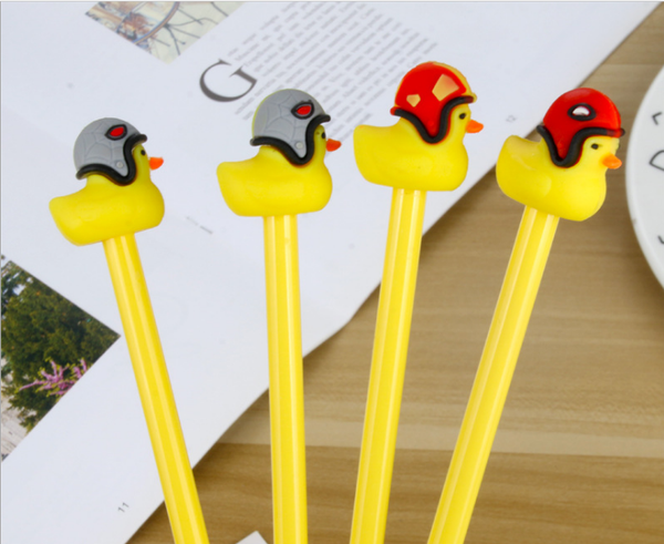 

0.5mm wholesale 100pcs/lot gel pen creative new cartoon brave duck animal neutral pen office stationery writing supplies gp810