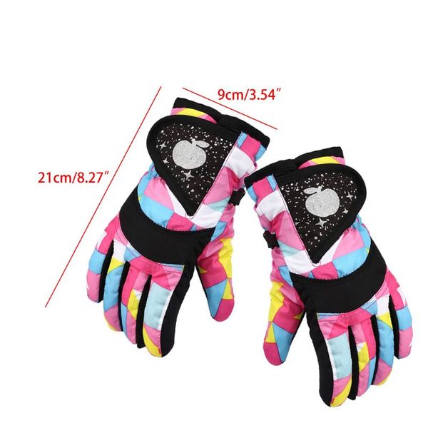 

waterproof winter skiing snowboarding gloves warm mittens for kids full-finger gloves strap for sports, skiing, cycling y98f