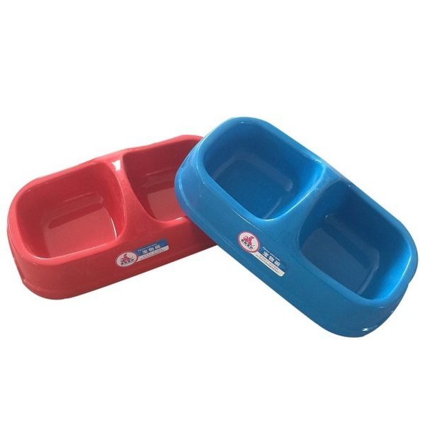 

calmly baby a542 - 543 tuba pets dog food bowl double bowl double dog basin / matting plastic pp pocket-portable dog bowl