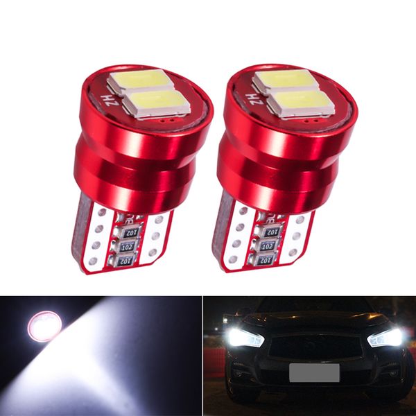 

2pcs t10 led w5w canbus white 194 168 5730 2smd no error 12v car turn side marker lamp license plate reading dome light bulb