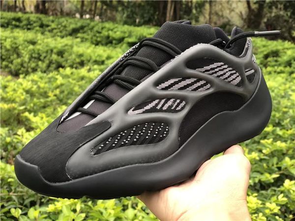 

2020 kanye west 700 v3 alvah black azael running shoes 3m reflective wave runner glows in the dark men women sports sneakers with box