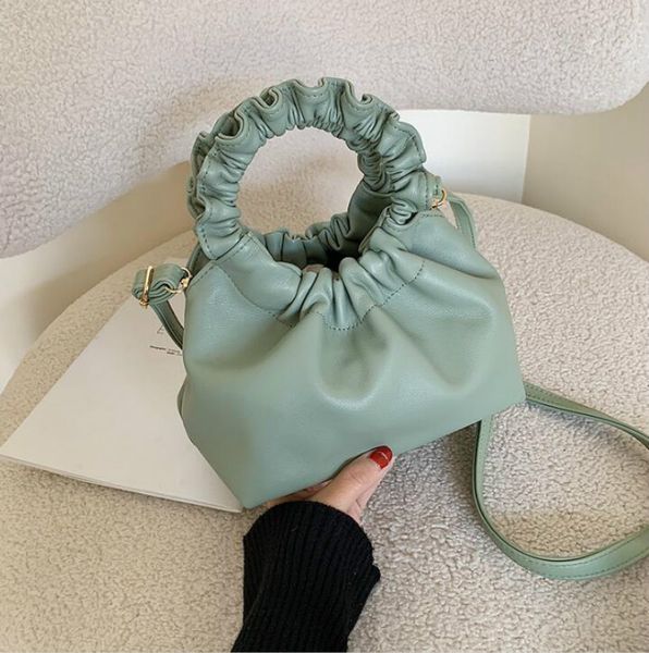 

new fashion designer luxury handbags purses ladies clouds bags fashion girl shoulder bags cross body plain ruched wrist bag