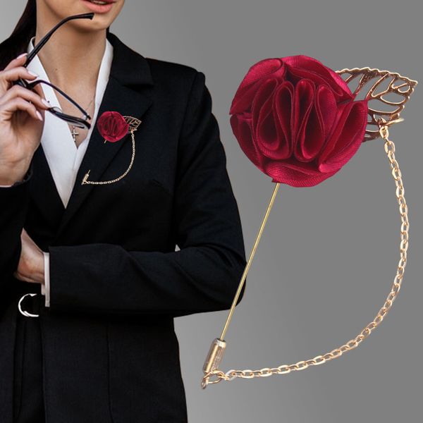 

wedding silk rose flower boutonniere groom brooch buttonholes groomsman man pin hand flowers accessories prom