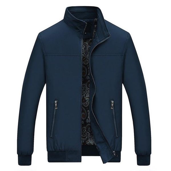 

2019 new autumn casual brand mens jackets and coats stand collar zipper male outerwear men jacket black men's clothing, Black;brown