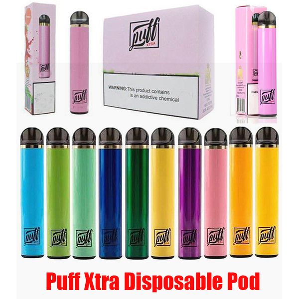 

Слоеное XTRA Одноразовые устройства Pod Kit 800mAh батареи 5 мл Картриджи 1500 пуфы Укажи Leak Vape Pen Empy VS биди Придерживайтесь наборы