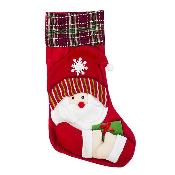

christmas decoration gift bag christmas socks large size santa claus pattern socks bedside pendant new 2019
