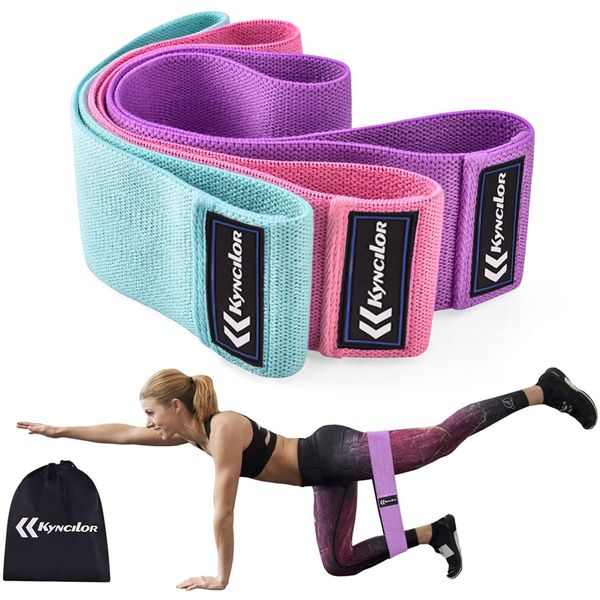 

3шт нескользящих приседаний сопротивление диапазон живот кольцо hip практик упругие йоги натяжной пояс нога бедро гает busquat