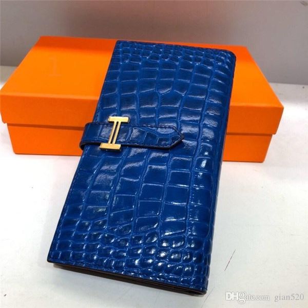 

designer luxury handbags purses crocodile pattern women genuine leather branded purses card holder coin purse designer card holder wallet 31, Red;black