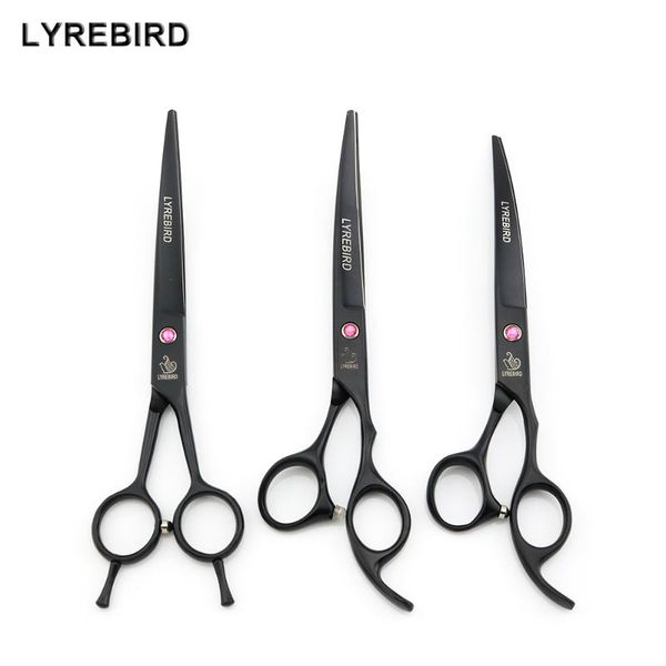 

pet dog grooming shears 7 inch curved scissors black red pink yellow purple optional lyrebird simple packing new