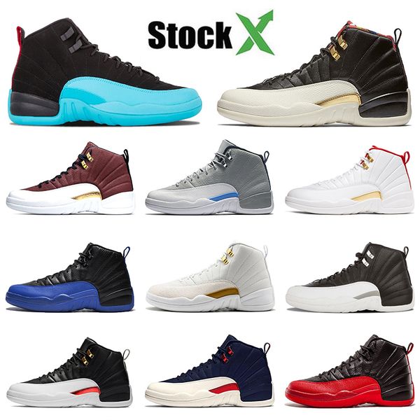 

men basketball shoes designer quality gamma blue cny flu game jumpman 12s fiba ovo white punch university gold trainer