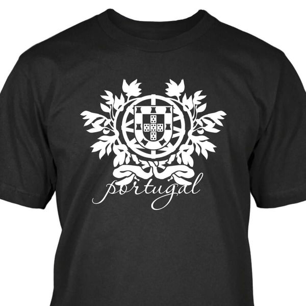 

2019 fashion portugal flag coat of arms footballer t shirt tee shirt, White;black