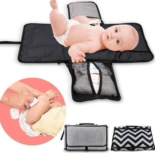 

new 3 in 1 waterproof changing pad diaper travel multifunction portable baby diaper cover mat clean hand folding bag