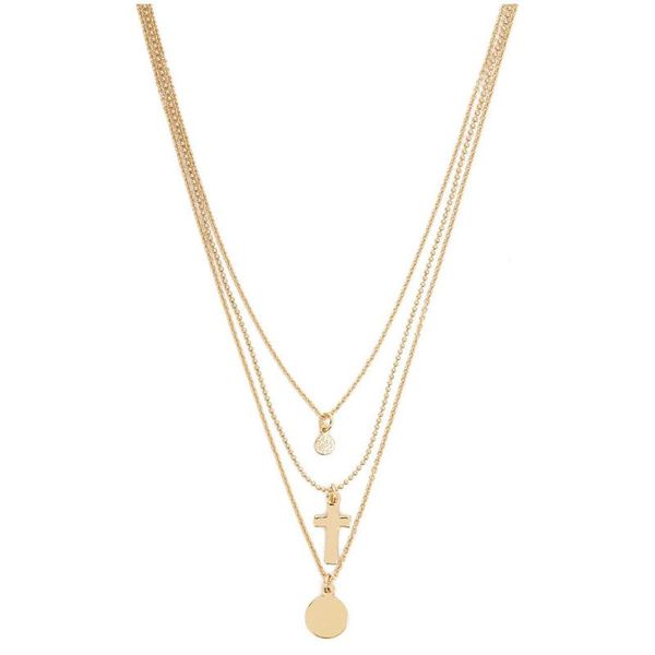 

europe and america fashion accessories new products simple cross multi-level pendant handmade necklace women's xl749, Silver