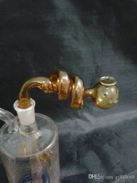 bongs cor pot espiral de vidro acessórios, tubos de vidro fumadores coloridos mini-multi-cores Tubos melhor mão glas colher