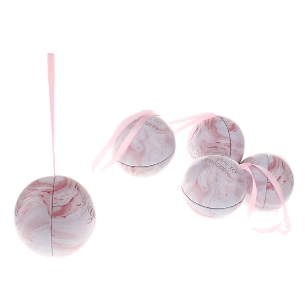 

5 pieces round wedding metal candy box gift box wedding party favors