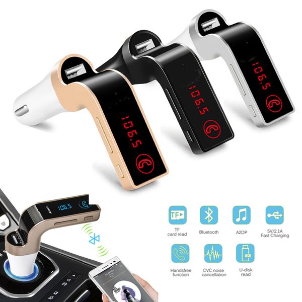 

lcd bluetooth car kit cigarette lighter mp3 fm transmitter usb charger handscar charger+ aux modulator accessories