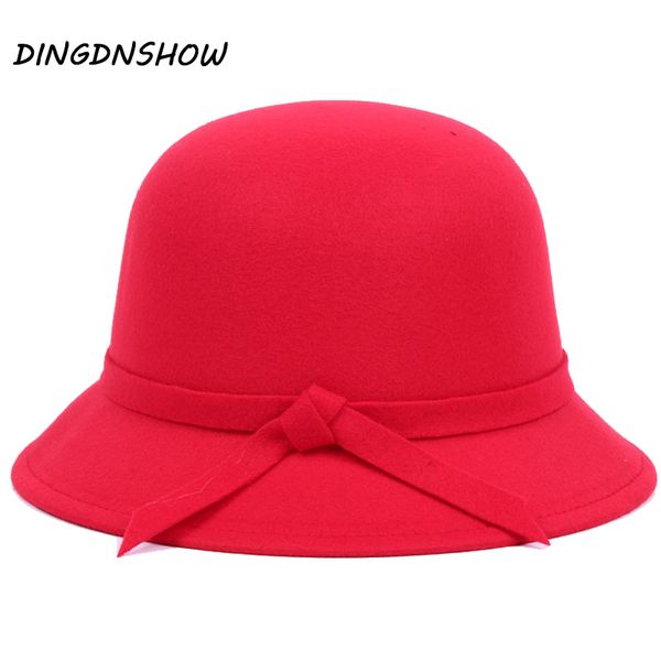 

dingdnshow] 2019 fashion fedoras hat wool cap winter hats for women floral casual brand warm lady floppy soft, Blue;gray