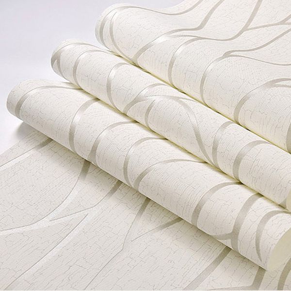 

1 piece 53cmx10m simple modern 3d relief non-woven wall sticker living room tv background wall stickers