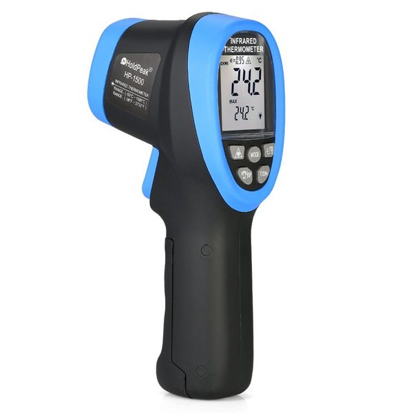Freeshipping 1500 Doppio termometro digitale a infrarossi -50 ~ 1500 Display del misuratore di temperatura senza contatto