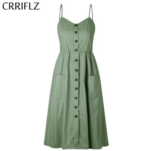 

new boho off-shoulder party beach sundress spaghetti long dresses plus size summer women button decorated print dress crriflz, Black;gray