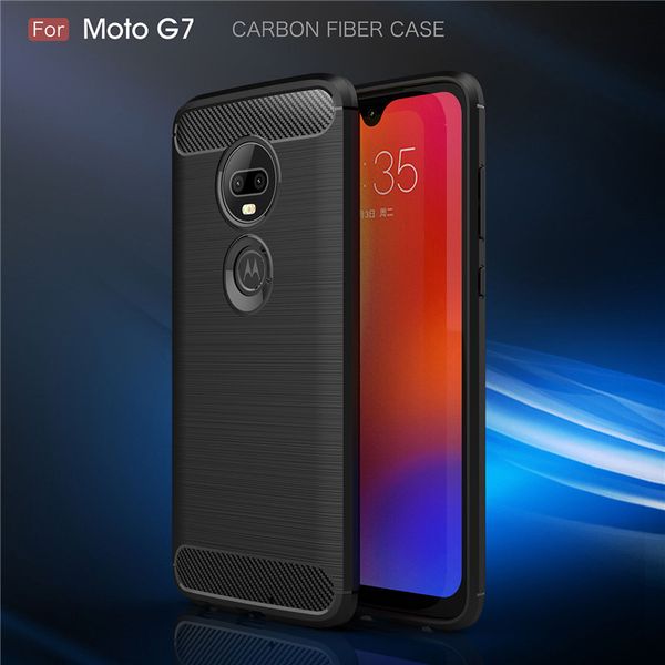 

Для Motorola G7 Прочная крышка из углеродного волокна TPU Для Moto E4 E6 G5 G5S G6 Plus Z2 Z3 Z4 Play P40 P30